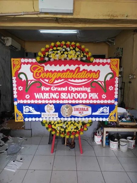 Papan Bunga Ucapan Selamat Pener Pangkah